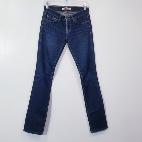 J Brand Jeans Low Rise Pencil Leg Blue Denim - Picture 1 of 11